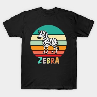 Vintage Retro Zebra T-Shirt